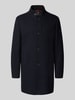 Cinque Lange jas met opstaande kraag, model 'Liverpool' Marineblauw