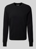 JAKE*S STUDIO MEN Strickpullover mit Rundhalsausschnitt Black