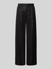 SEDUCTIVE Wide Leg Stoffhose mit Strukturmuster Black