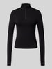 LeGer by Lena Gercke Longsleeve mit Stehkragen Modell 'Elina' Black