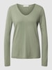 Christian Berg Woman Strickpullover aus Kaschmir mit V-Ausschnitt Schilf