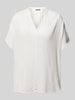 Montego Blusenshirt aus Viskose mit V-Ausschnitt Offwhite