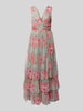 LACE & BEADS Cocktailkleid im Stufen-Look Hellblau