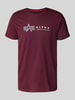 Alpha Industries T-Shirt mit Label-Print Bordeaux