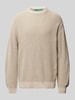 ANNARR Gebreide pullover met ronde hals, model 'RUNE' Beige