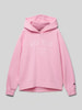 CHAMPION Hoodie mit Label-Stitching Rosa