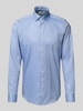 OLYMP Level Five Body fit zakelijk overhemd met knoopsluiting Marineblauw