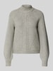 Only Regular Fit Strickpullover aus weichem Viskose-Mix Modell 'KATIA' Mittelgrau Melange