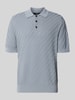 Matinique Regular Fit Poloshirt aus reiner Baumwolle in Strick-Optik Hellblau