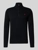 Polo Ralph Lauren Sweter z dzianiny z prążkowanymi wykończeniami Czarny