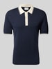 Gant Slim fit poloshirt met labelstitching Marineblauw