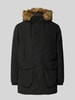 Jack & Jones Parka mit Pattentaschen und Kapuze mit Kunstfell Black