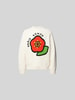 Kenzo Wollpullover in Strick-Optik Offwhite