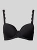 Triumph Push-up-BH mit Spitzenbesatz Black