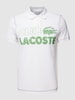 Lacoste Poloshirt mit Label-Print Weiss