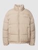 REVIEW Jacke mit Label-Stitching Stein