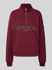 AIMN Sweatshirt met labelstitching, model 'Varsity' Donkerrood