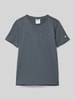 CHAMPION T-shirt z wyhaftowanym logo Grafitowy