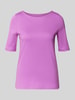 Christian Berg Woman T-shirt z dekoltem w łódkę Fioletowy