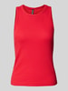 Pieces Regular Fit Tank Top in Rippoptik Modell 'RUKA' Rot