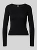 Noisy May Strickpullover mit Streifenmuster Modell 'JAZ' Black