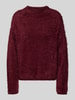 FREE/QUENT Strickpullover mit Rundhalsausschnitt Modell 'Cat' Bordeaux