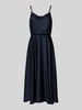 Jake*s Cocktail Knielanges Cocktailkleid mit Wasserfall-Ausschnitt Marine Melange
