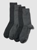 s.Oliver RED LABEL Sokken met labeldetail in een set van 4 paar, model 'SOCKS' Middengrijs