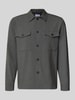 Lindbergh Overhemdjack met knoopsluiting Middengrijs