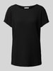 Christian Berg Woman T-Shirt mit geripptem Rundhalsausschnitt Black