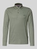 HECHTER PARIS Longsleeve mit Polokragen und kurzer Knopfleiste Gruen