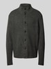 Jack & Jones Premium Strickjacke mit Stehkragen Modell 'HOWELL' Dunkelgrau