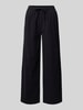 Soyaconcept Wide Leg Stoffhose mit verkürztem Schnitt Modell 'CISSIE' BLACK