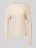 More & More Gebreide pullover met boothals Beige