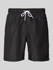 Shiwi Regular Fit Badehose mit Label-Patch Modell 'Mike' Black