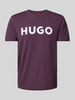 HUGO Oversized T-Shirt mit Rundhalsausschnitt Modell 'DULIVIO' Pflaume