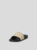 Marni Slides mit Label-Print Ecru