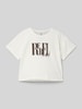 Only Regular Fit T-Shirt aus reiner Baumwolle Modell 'LEONA LIFE' Offwhite