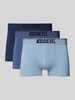 Diesel Trunks mit elastischem Logo-Bund im 3er-Pack Dunkelblau