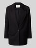 Only Relaxed fit lange blazer met viscose, model 'HATTIE-LANA' Zwart