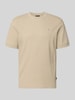 JOOP! COLLECTION regular fit T-shirt met structuurpatroon model 'Tangur' Beige