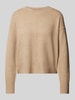 Vero Moda Regular Fit Strickpullover mit Brustnaht Modell 'ESTI' Beige