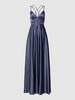 Jake*s Cocktail Abendkleid mit gelegten Falten Rauchblau