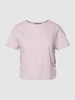 QS by s.Oliver Kort T-shirt met plooien opzij Lila