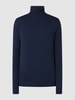 Jack & Jones Fijn gebreide coltrui, model 'Emil' Donkerblauw
