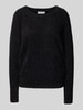 Christian Berg Woman Strickpullover aus Viskose mit Effektgarn Black