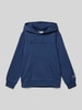 CHAMPION Hoodie met labelstitching Donkerblauw