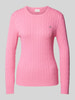 Gant Strickpullover mit Label-Stitching Pink