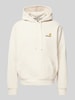 Carhartt Work In Progress Hoodie mit Label-Stitching Modell 'AMERICAN SCRIPT' Offwhite