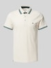 Jack & Jones Slim Fit Poloshirt mit Logo-Stitching Modell 'PAULOS' Beige